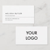 シンプルな専門の最小主義のロゴ 名刺 (正面/裏面)