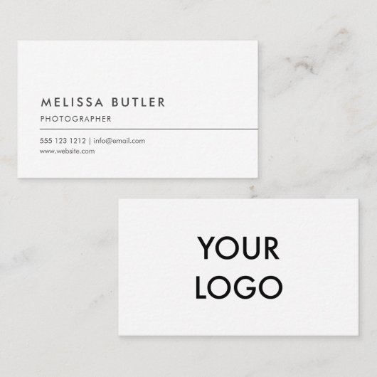 シンプルな専門の最小主義のロゴ 名刺