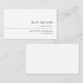 シンプルな専門の最小主義の白 名刺 (正面/裏面)