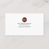 シンプルな専門の絶妙な白CEO 名刺 (裏面)