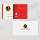 シンプルな専門の赤はマンパワーのコンサルタントを層にします 名刺 (正面/裏面)