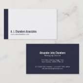 シンプルな専門海軍名刺 名刺 (正面/裏面)