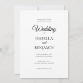 シンプルな屋外フラワーモチーフの結婚式 複数写真入り 招待状 (裏面)
