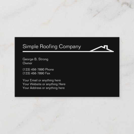 シンプルな屋根ふきの名刺 名刺 (正面)