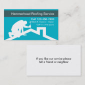 シンプルな屋根ふきの建築 名刺 (正面/裏面)