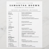 シンプルな履歴書テンプレート 現代のCV (裏面)