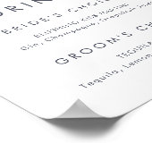 シンプルな山のシグネチャードリンク看板 ポスター (角)