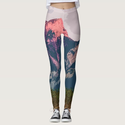 シンプルな山の景色のアートワーク|のレギンス レギンス (正面)