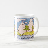 シンプルな山の風景 コーヒーマグカップ (正面右)