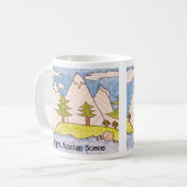 シンプルな山の風景 コーヒーマグカップ (正面左)