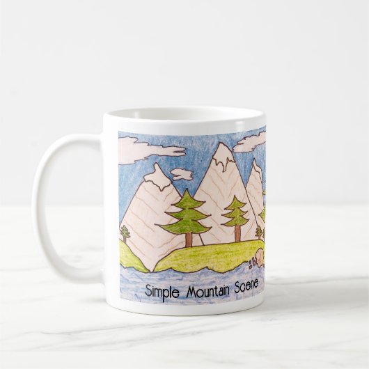 シンプルな山の風景 コーヒーマグカップ (左)