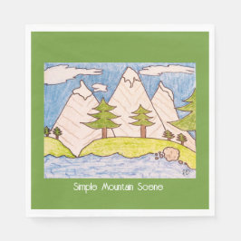 シンプルな山の風景  スタンダードランチョンナプキン