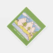 シンプルな山の風景 スタンダードランチョンナプキン (角)