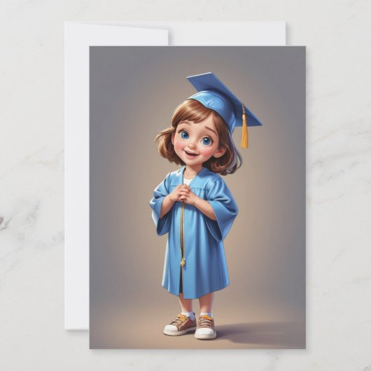 シンプルな幼稚園卒園式招待状 招待状 (正面)