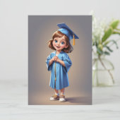 シンプルな幼稚園卒園式招待状 招待状 (スタンド正面)