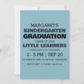 シンプルな幼稚園卒園式招待状 招待状 (裏面)