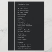 シンプルな幾何学スタイルの結婚式 プログラム (裏面)