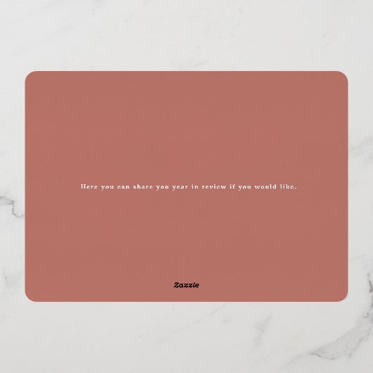 シンプルな幾何学的な喜び 愛 ソフトピンク ローズゴールド 箔シーズンカード (裏面)