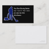 シンプルな床のクリーニングの名刺 名刺 (正面/裏面)