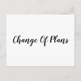 シンプルな延期結婚式 案内ポストカード