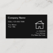 シンプルな建設業カード 名刺 (裏面)