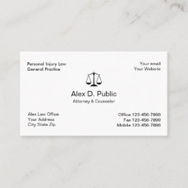 シンプルな弁護士の名刺 名刺