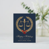 シンプルな弁護士クリスマス シーズンポストカード (スタンド正面)