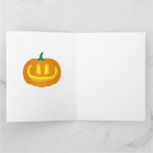 シンプルな彫刻かぼちゃ カード (内部)