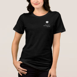 シンプルな従業員名ロゴ ネイルスタイリスト ブラック トライブレンドTシャツ