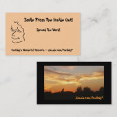 シンプルな微笑のプロフィール 名刺 (正面/裏面)