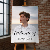 シンプルな思い出の写真カスタムライフセレブレーション ポスター