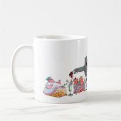 シンプルな愚か者の鋳造物のマグ コーヒーマグカップ (左)