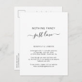 シンプルな愛だけで素敵な結婚式・ふたりの結婚 案内ポストカード (正面/裏面)