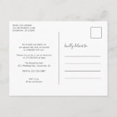 シンプルな愛のウェディングエロープメント 案内ポストカード (裏面)