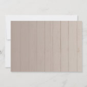 シンプルな愛のウェディング ラスティックウッド 招待状 (裏面)