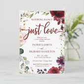 シンプルな愛のウェディング ラスティック クリーム 招待状 (スタンド正面)
