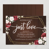 シンプルな愛のウェディング 幾何学 ラスティック 招待状 (正面/裏面)