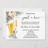 シンプルな愛のホワイトウィンターウェディング 招待状 (正面)