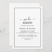 「シンプルな愛の再確認」誓いの更新のお誘い 招待状 (正面/裏面)