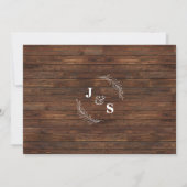 シンプルな愛の挙式 ウエスタンスタイル招待状 セーブザデート (裏面)