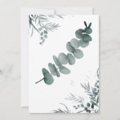 シンプルな愛の挙式 ユーカリ 招待状 (裏面)