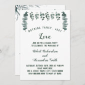 シンプルな愛の挙式 ユーカリ 招待状 (正面/裏面)