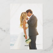 シンプルな愛の結婚式の招待状 箔招待状 (裏面)