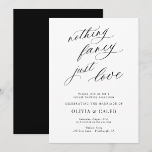 シンプルな愛の結婚披露宴 招待状