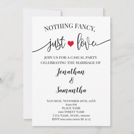 シンプルな愛の誓いの招待状 セーブザデート (正面)