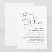 シンプルな愛の誓い, ふたりの結婚式 招待状 (正面/裏面)