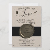 シンプルな愛の誓い エロープメント ペン&インクウェル 招待状 (正面)