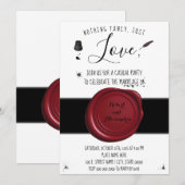 シンプルな愛の誓い　エロープメント　ペン＆インクウェル 招待状 (正面/裏面)