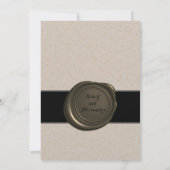 シンプルな愛の誓い　ペンとインク壺 招待状 (裏面)