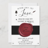 シンプルな愛の誓い　ペンとインク壺 招待状 (正面)